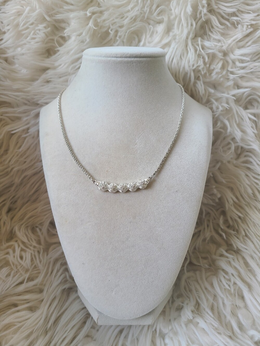 Swarovski Silver Toned Crystal Necklace- Great Condition